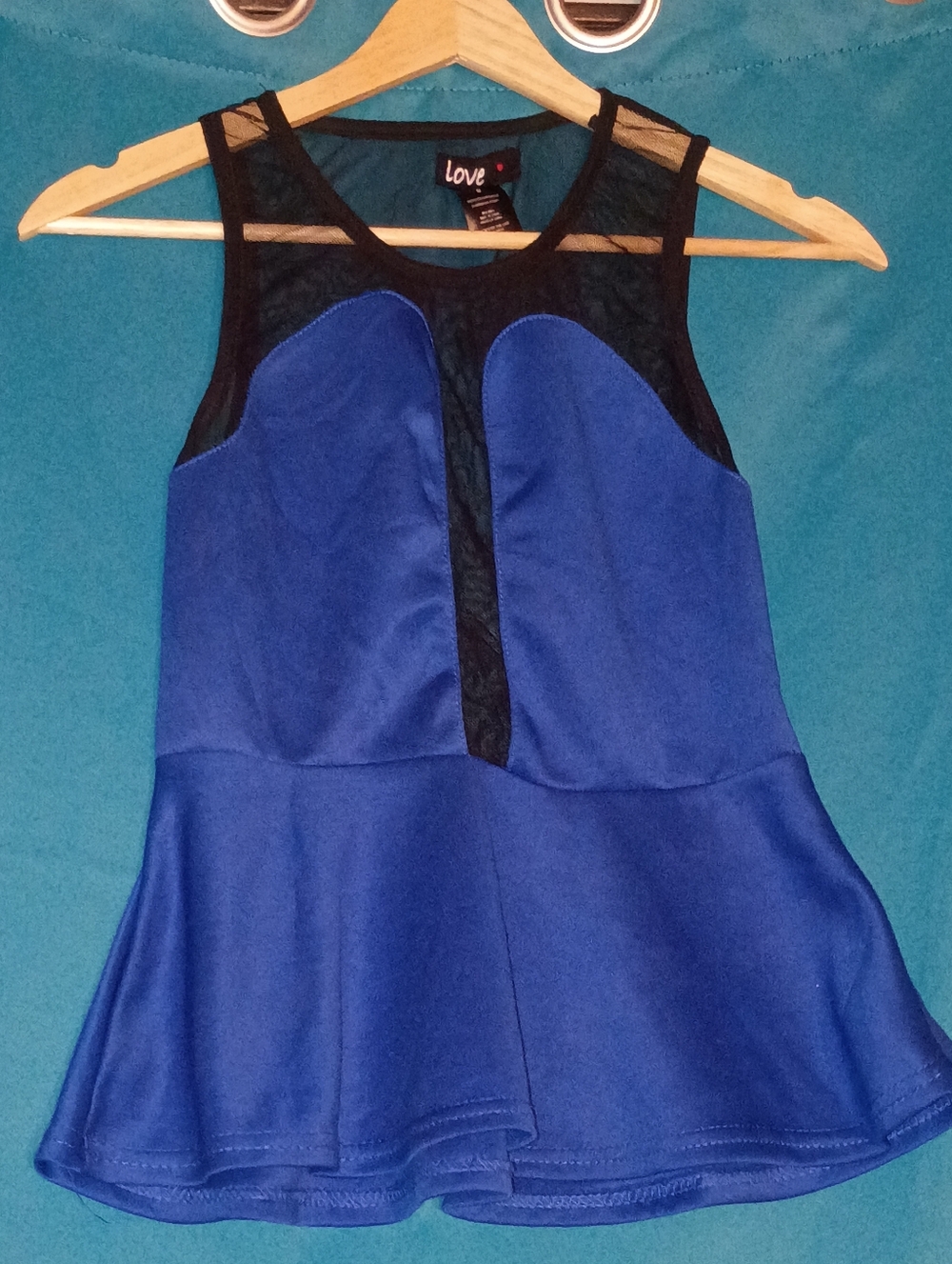 🎆Peplum top by Love sz M